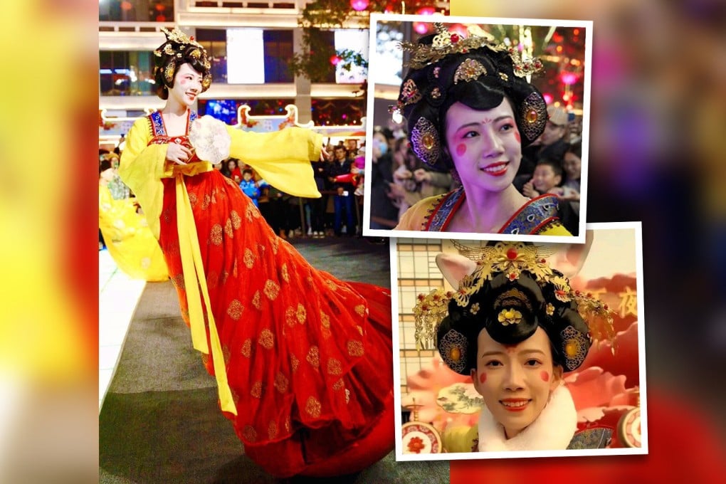 A famous Chinese dancer known from viral videos of her in period costume has rejected online criticism she looks tired because she had a baby. Photo: SCMP composite/handout