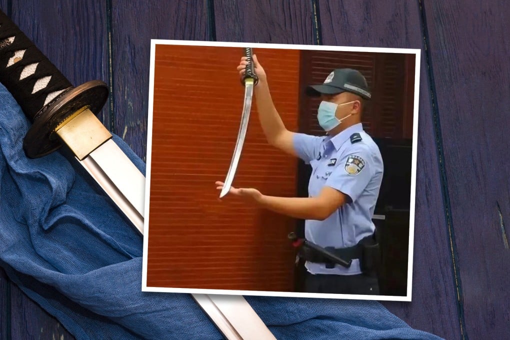 “I became so furious that I picked up a samurai sword and stepped forward to stab him”, the father told a Chinese court before it sentenced him to 12 years in jail. Photo: SCMP composite/Handout