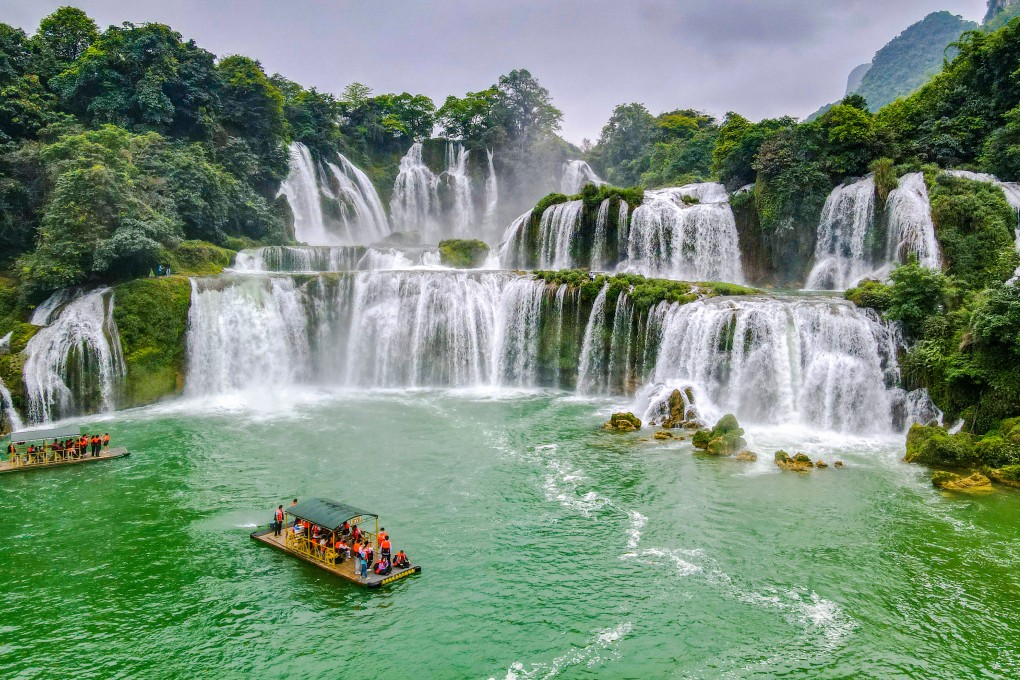 The Ban Gioc waterfall sits on the border between Vietnam and China. It’s one of several frontier waterfalls in the world. Photo: Shutterstock
