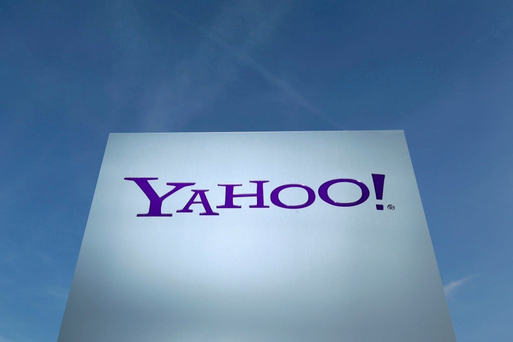 The Yahoo logo is seen in front of a building in Rolle, Switzerland. Photo: Reuters