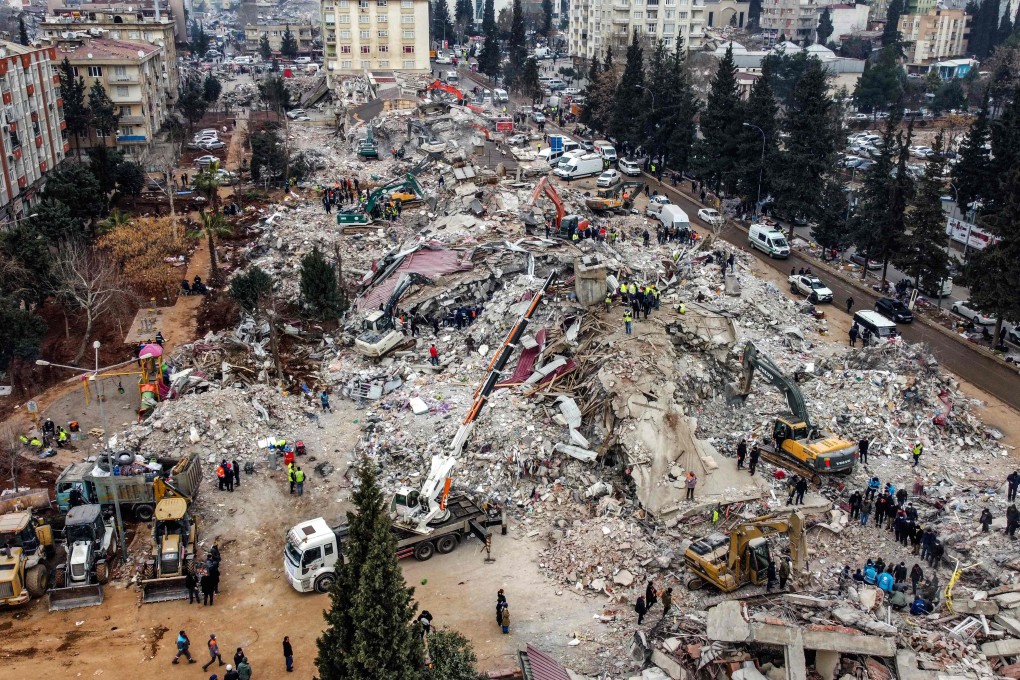 Collapsed buildings in Kahramanmaras, southeastern Turkey. Photo: AFP
