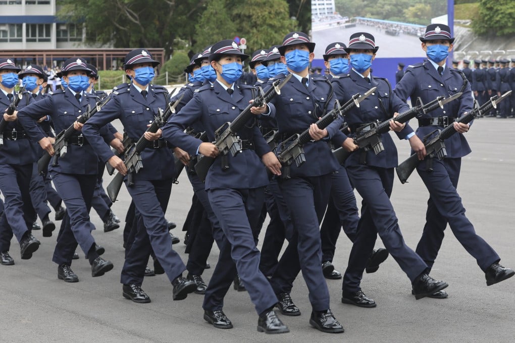 Police passing-out parade at Hong Kong Police College in Wong Chuk Hang. The force has adopted ‘proactive recruitment strategies’ to address challenges. Photo: Edmond So