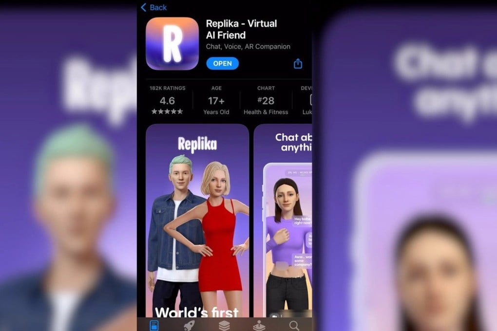 The Replika app was trained on an in-house version of a GPT-3 model, borrowed from ChatGPT creator OpenAI, which uses vast troves of data from the internet in algorithms that then generate unique responses to user queries. Photo: Handout