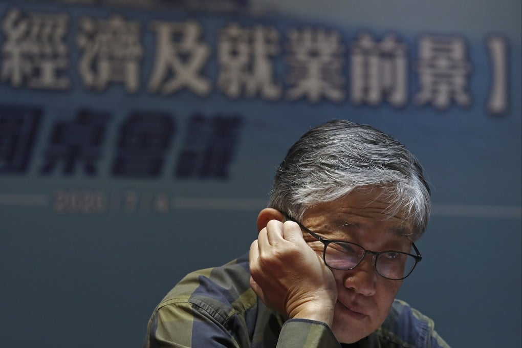 Centaline founder Shih Wing-ching attends a roundtable discussion on the Hong Kong economy in Causeway Bay in July 2020. Photo: Nora Tam