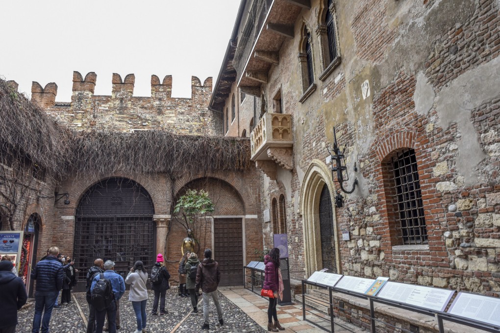 Visitors tour a square in Verona, Italy, adjoining the reputed home of Juliet from Shakespeare’s tragic love story Romeo and Juliet. However, he didn’t actually create the story - that was the work of an author from a city nearby. Photo: Ronan O’Connell