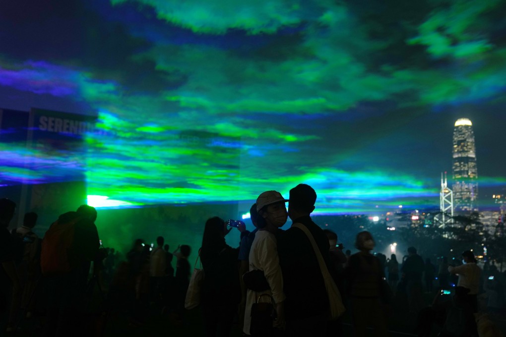 Borealis, an outdoor art installation by  Swiss artist Dan Acher, has its premiere in the West Kowloon Cultural District on Monday. Photo: Sam Tsang