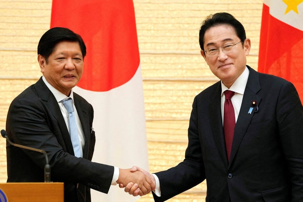 Philippine President Ferdinand Marcos Jnr and Japanese Prime Minister Fumio Kishida (right) conclude a joint press conference regarding a potential reciprocal military access agreement. Photo: Reuters/File