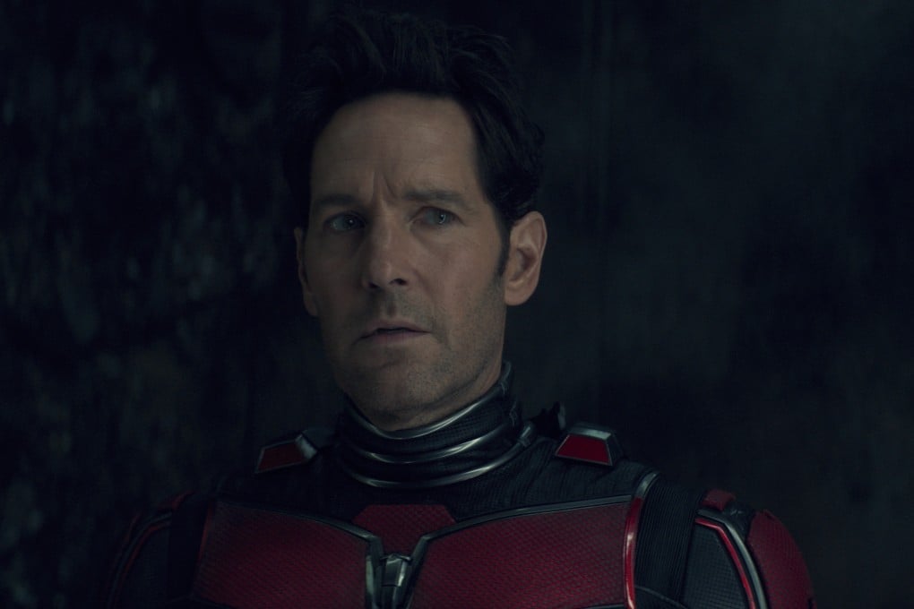 Paul Rudd as Scott Lang/Ant-Man in a still from Ant-Man and the Wasp: Quantumania (category IIA). Jonathan Majors and Evangeline Lilly co-star, while Peyton Reed directs. Photo: Marvel Studios.