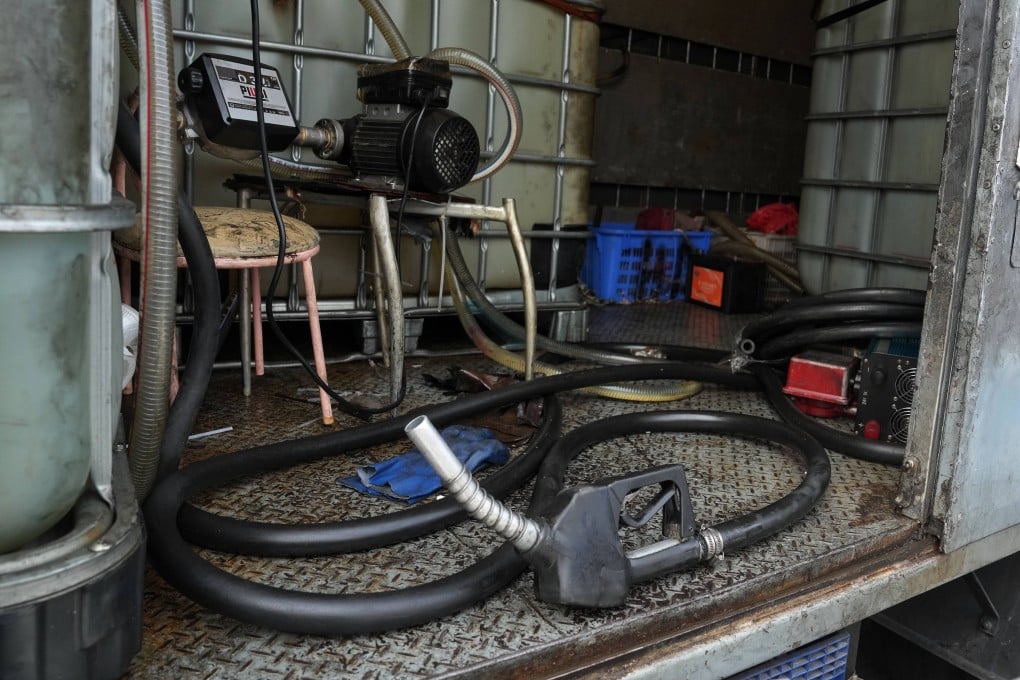 Equipment seized by authorities from an illegal mobile refuelling station. Photo: Elson Li