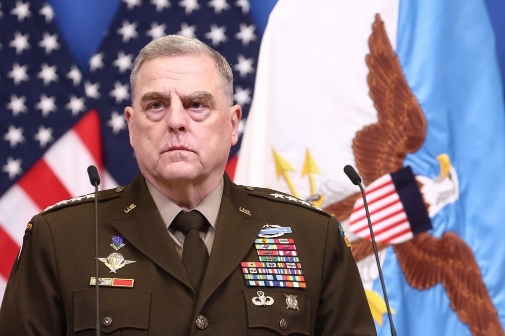 US Joint Chiefs of Staff Chairman General Mark Milley attends a press conference in Brussels, Belgium on Tuesday. Photo: EPA-EFE