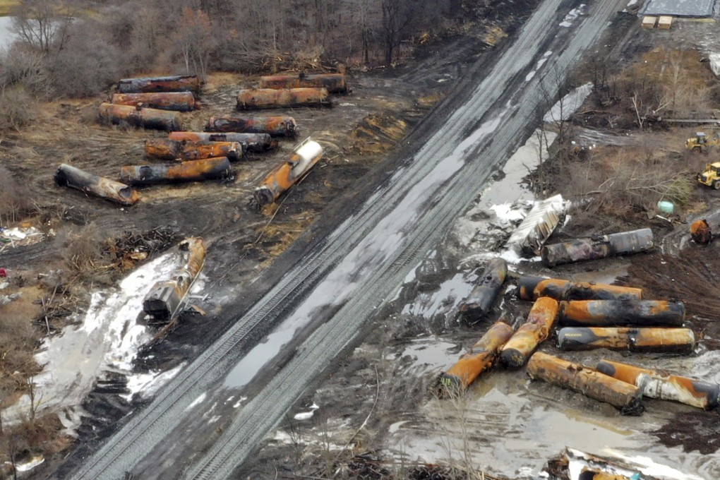 Cleanup is moving quickly after a train carrying toxic materials derailed in Ohio 11 days ago. Photo: AP