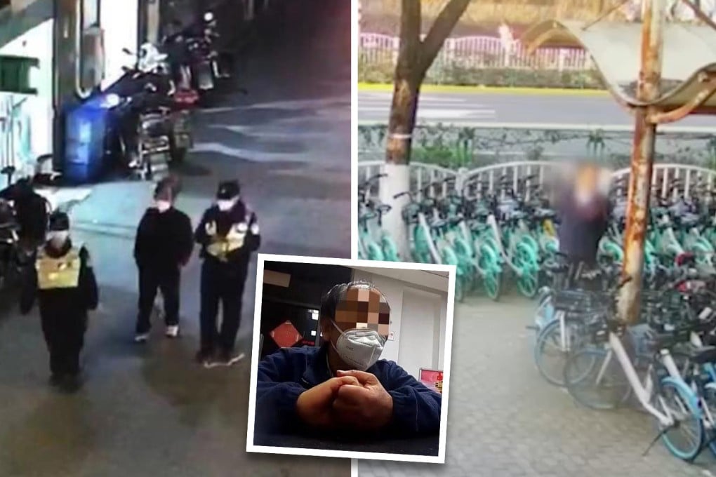 When local police found the man they were unable to understand what he was doing until an officer took him back to the station and started to ask him questions. Photo: SCMP composite/handout