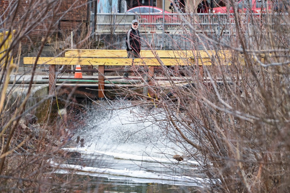 The site of a train derailment in East Palestine, Ohio. Photo: Reuters