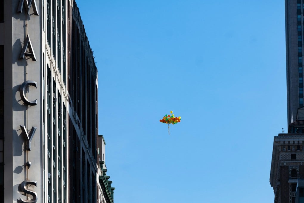 A set of balloons fly in the air over New York City on November 24, 2022. After a Chinese balloon spotted drifting over US airspace was shot down in early February, other nations have reported similar intrusions by balloons. Photo: AFP