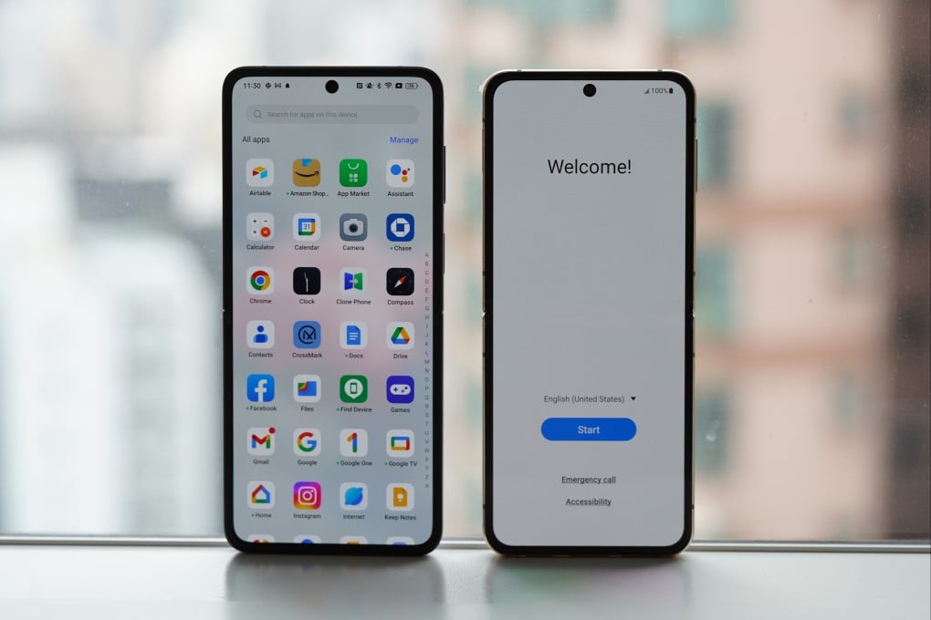Samsung’s folding phone has met its match in the Oppo Find N2 Flip (left), which boasts a bigger screen and more powerful camera and battery, while the Flip 4 has the better processor, wireless charging and water resistance. Photo: Ben Sin