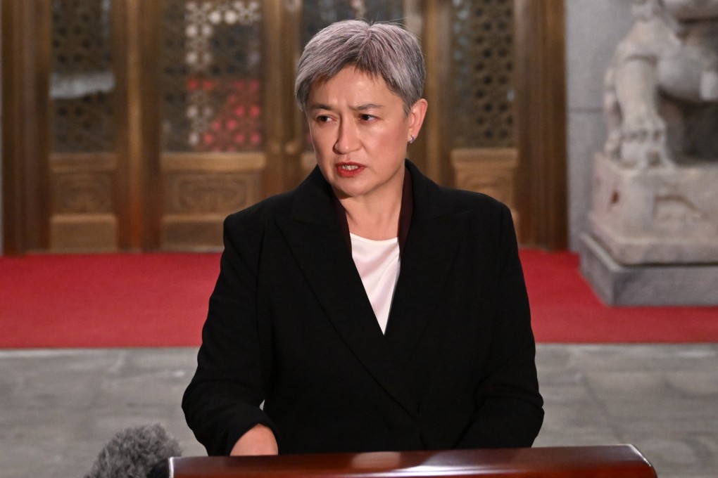 Australian Foreign Minister Penny Wong at a press conference in Beijing. File photo: EPA-EFE