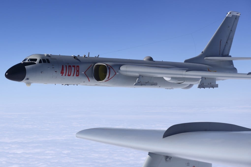 China’s military H-6K bomber was tested with early warning and fighter jets for long-range raids, rapid manoeuvres and systematic strikes, according to a report in PLA Daily on Tuesday. Photo: Xinhua