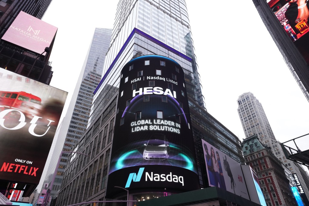 Hesai raised US$190 million en route to its Nasdaq listing on February 10, the biggest IPO by a Chinese company in the US since October 2021. Photo: Handout