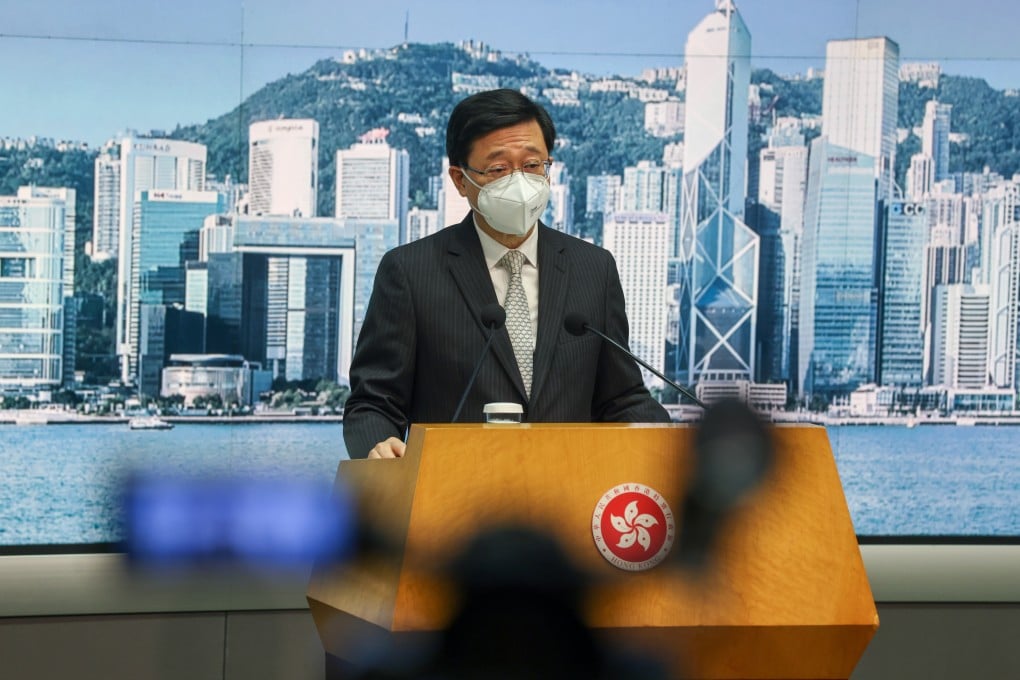 Chief Executive John Lee Ka-chiu said a bill dealing with Article 23 laws would be introduced this year or in 2024. Photo: SCMP / May Tse
