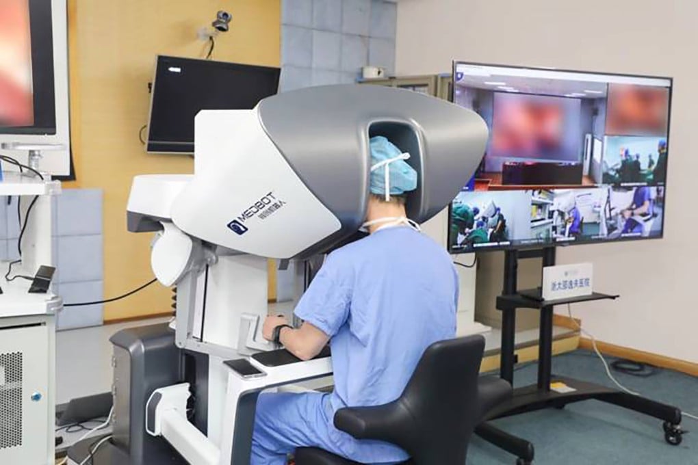 5G and robotic technology allows surgeons in one part of the country to perform operations on people in another location. Photo: Zhejiang University Sir Run Run Shaw Hospital