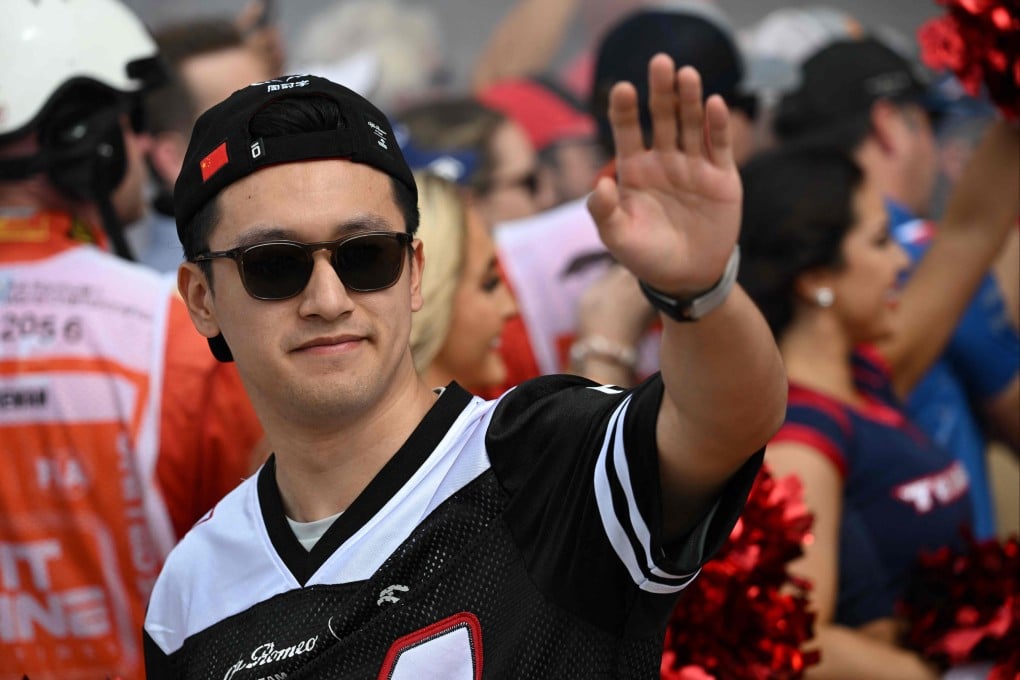 Alfa Romeo’s Zhou Guanyu arrives for the drivers parade US Grand Prix in Austin on October 23, 2022. Photo: AFP