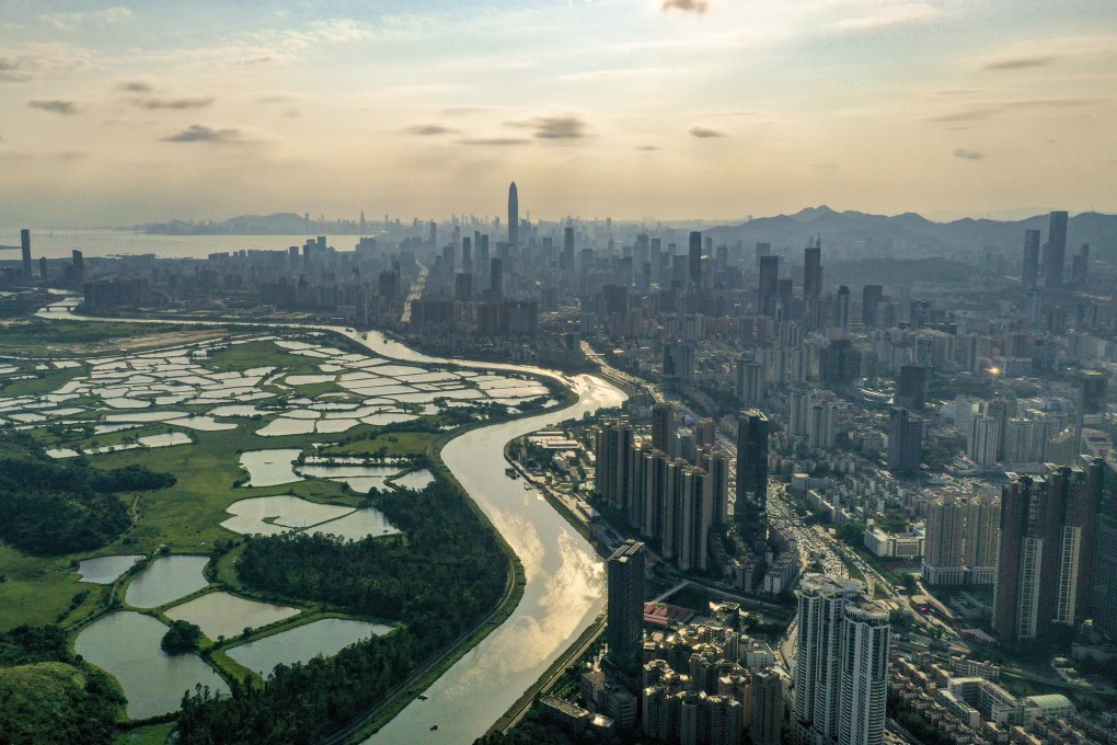 The border separating Shenzhen and Hong Kong. The two cities will play a critical role in the development of the Greater Bay Area. Photo: Martin Chan