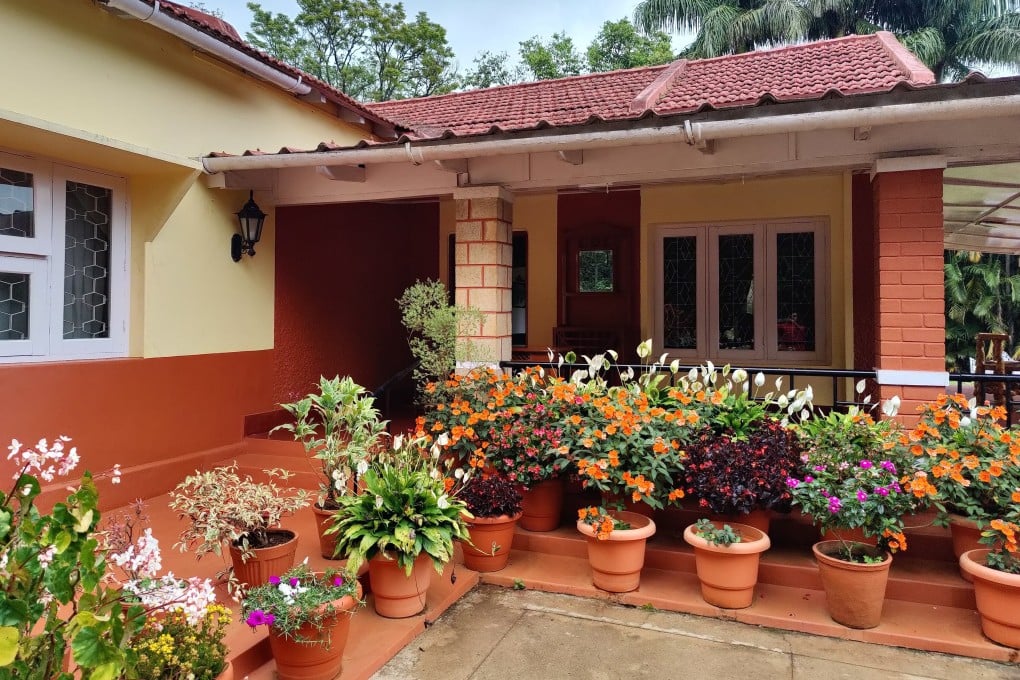 The Niraamaya Private Residence is a three-bedroom bungalow on the Blue Mountain Estate in Chikmalagur, southern India, surrounded by coffee plants and forests of silver oak and ficus. It offers a base from which to explore India’s coffee country. Photo: Kalpana Sunder