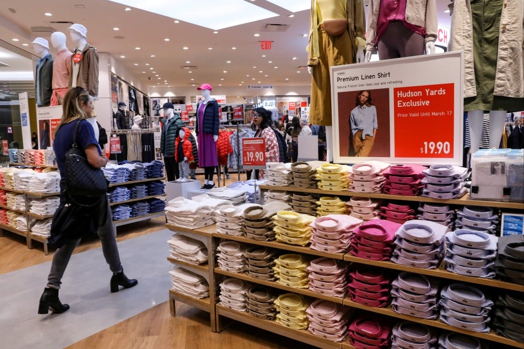 People shop at a Uniqlo store at The Hudson Yards development in New York City, US, in 2019. Although Uniqlo is a fixture in shopping streets in New York and other coastal US cities, it is less well known elsewhere in the country. Photo: Reuters
