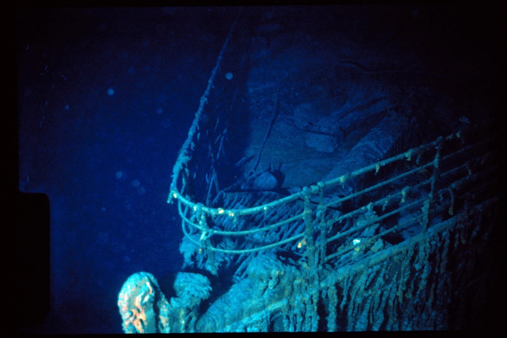 The bow of the Titanic photographed during a dive in July 1986, marking the first time humans laid eyes on the vessel since its voyage in 1912. Photo: Handout via AFP
