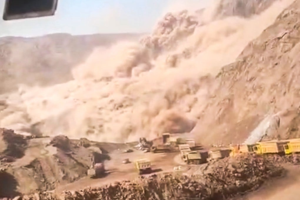 The site of the collapsed mine in China’s Inner Mongolia autonomous region. Photo: Weibo