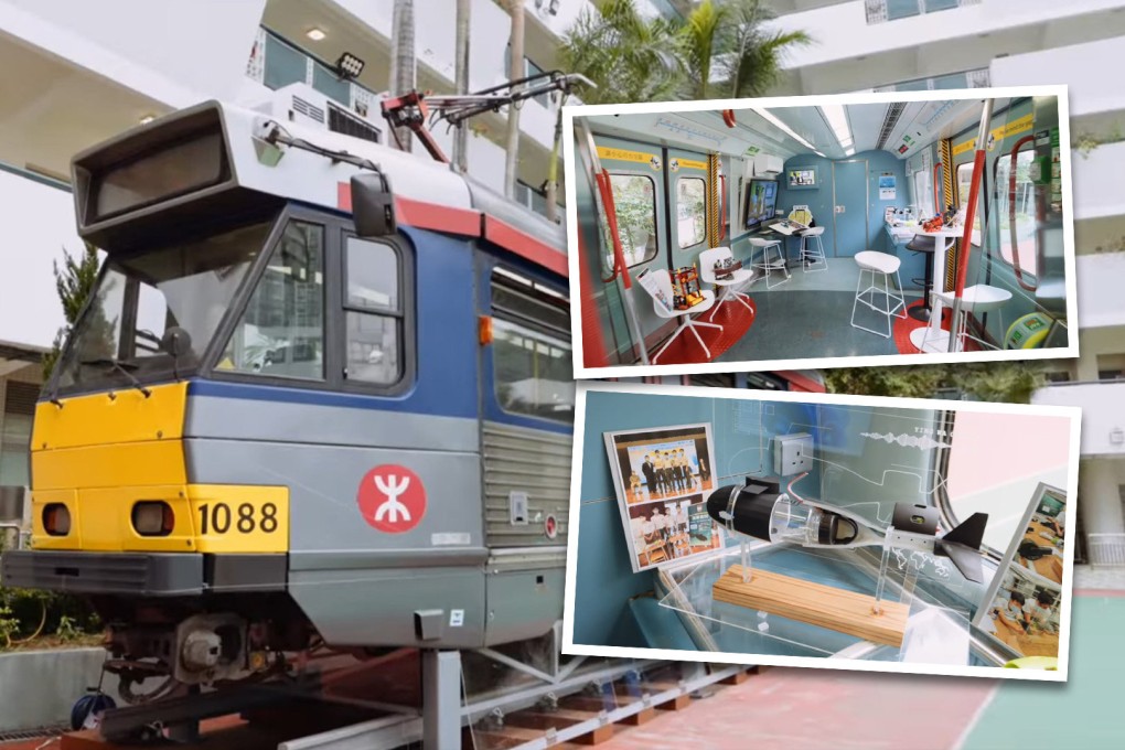Seats of learning: In an innovative move, Hong Kong’s Mass Transit Railway Corporation is helping turn old railway carriages into school classrooms. Photo: SCMP composite/MTR Corporation
