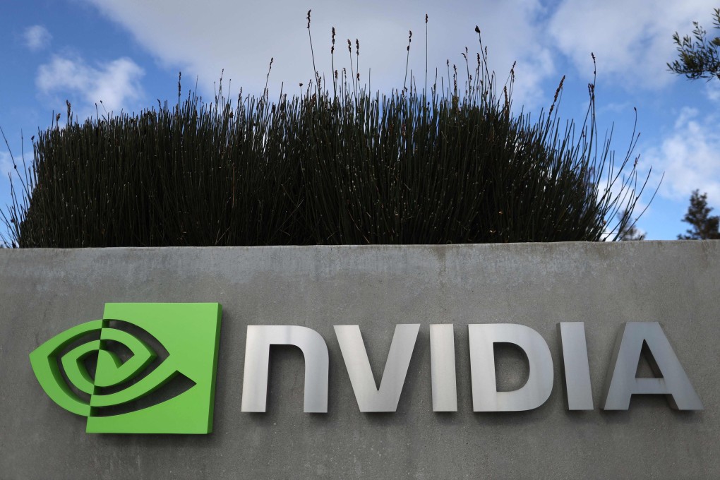A sign posted in front of Nvidia Corp's headquarters in Santa Clara, California, on February 22, 2023. Photo: Getty Images via AFP