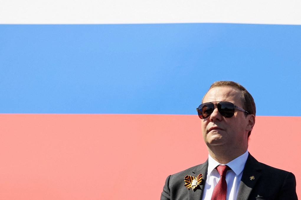Deputy head of Russia’s Security Council Dmitry Medvedev arrives to watch a military parade in Moscow in June 2020. Photo: AFP