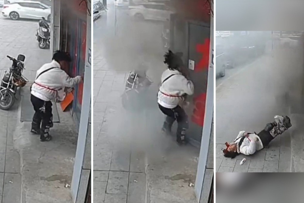 The graphic video of the disabled man’s attempt to help has been viewed more than nine million times on Douyin alone. Photo: SCMP composite/Weibo