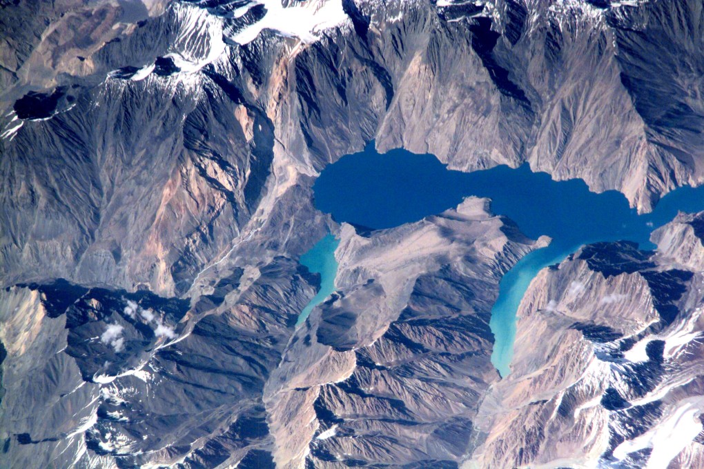 The epicentre was in the east of Tajikistan, closer to the border with China. The area is sparsely populated but is home to Lake Sarez (pictured). File photo: Nasa