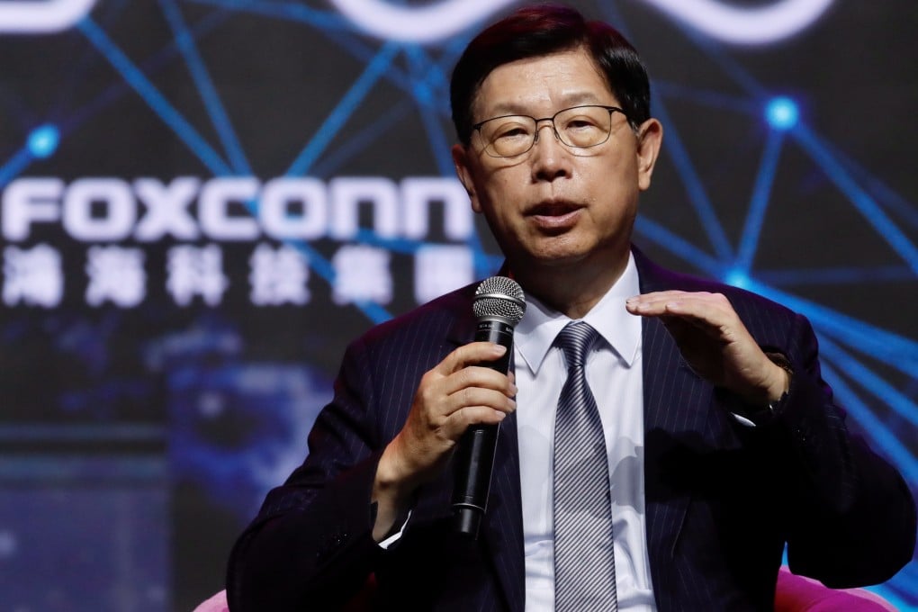 Foxconn Technology Group chairman and chief executive Liu Young-way thanked officials of Henan province for helping the firm continue production at the world’s largest iPhone factory in Zhengzhou, the provincial capital, during a Covid-19 outbreak last year. Photo: EPA-EFE