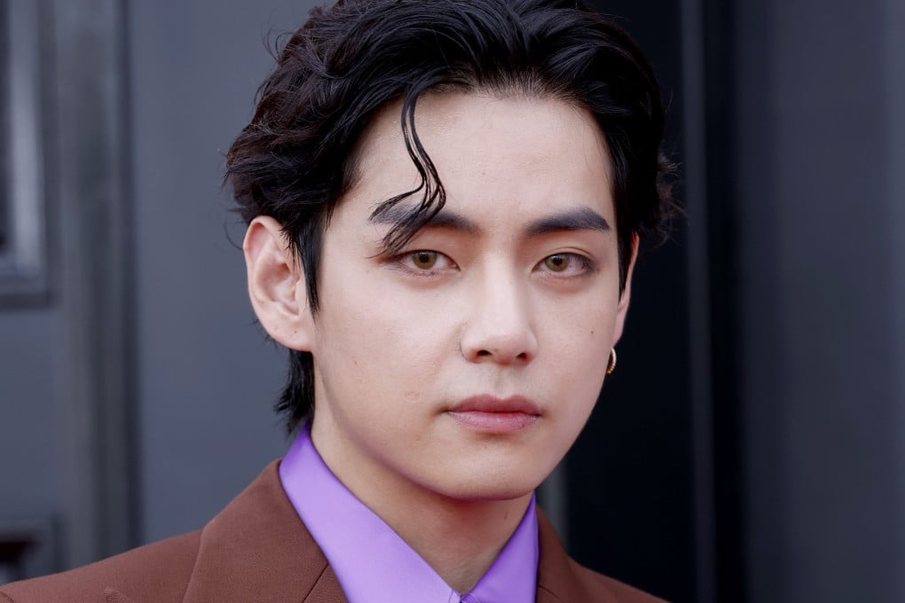 V of BTS at the 64th Annual Grammy Awards in 2022 in Las Vegas. The singer, who is a part of new reality show Jinny’s Kitchen, said he had several new experiences while filming the series. Photo: Getty Images