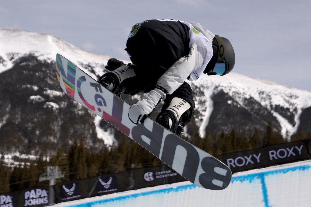 China’s Patti Zhou competes during the women’s snowboard superpipe final on day two of the Dew Tour at Copper Mountain. Photo: AFP