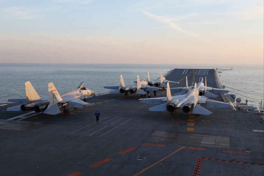 While the Chinese navy boasts the world’s largest fleet, it lacks trained naval pilots. Photo: AFP