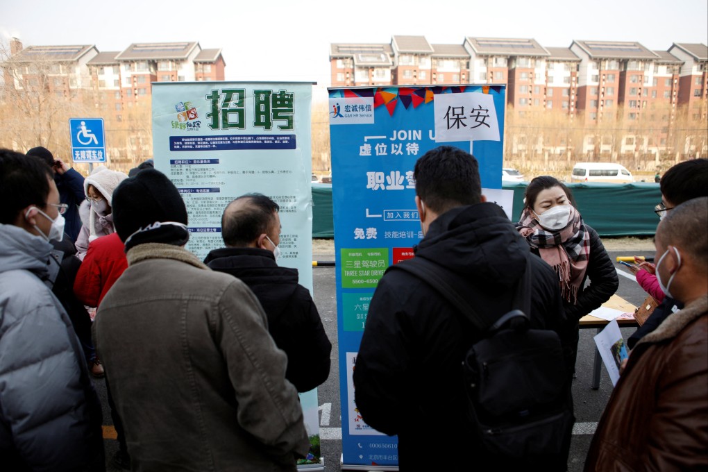 Jobseekers attend one of the job fairs in Beijing this month. Photo: Reuters
