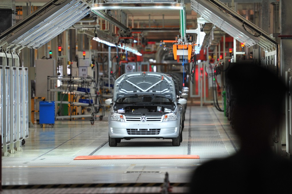 The production line of the New Santana sedan at Shanghai Volkswagen’s plant on August 29, 2013 in Urumqi, China. Photo: Getty Image