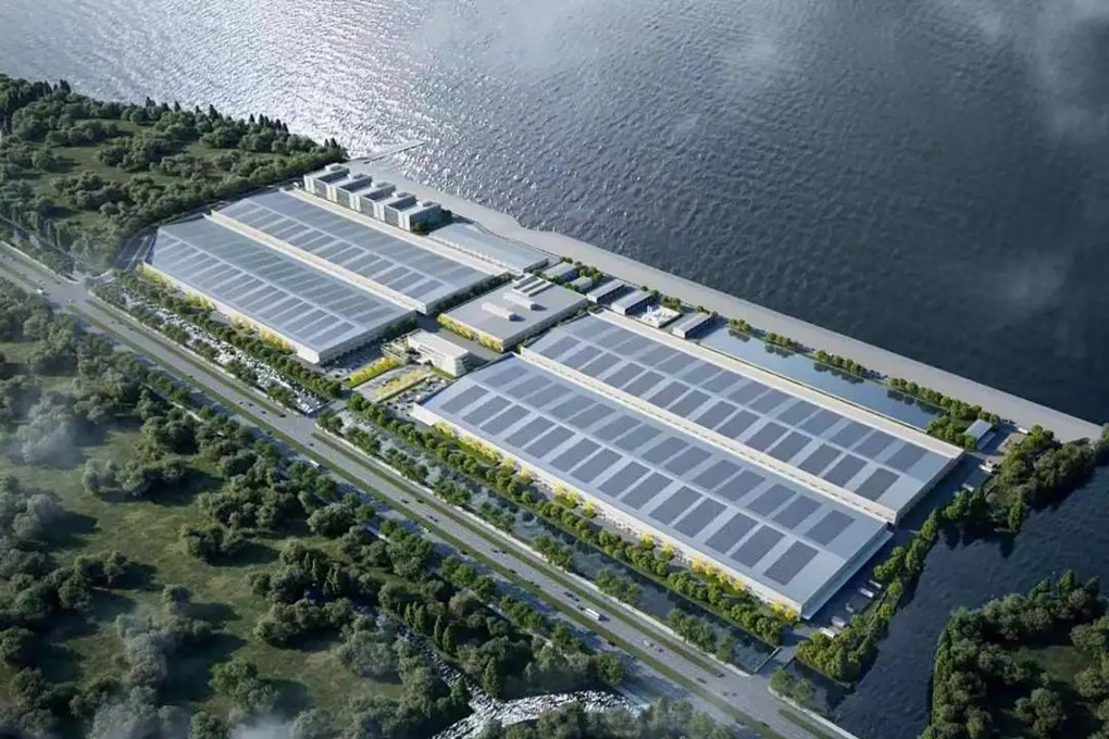 An illustration of a BYD battery plant under construction in Wenzhou, east China’s Zhejian province, and set for operation in 2024. Photo: Handout