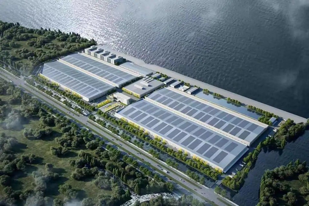 An illustration of a BYD battery plant under construction in Wenzhou, east China’s Zhejian province, and set for operation in 2024. Photo: Handout