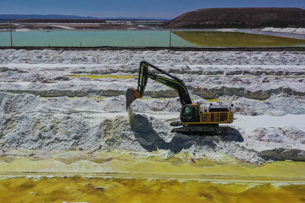File photo of a lithium mine in Chile. The material is a key component of batteries used in electric cars. Photo: AFP