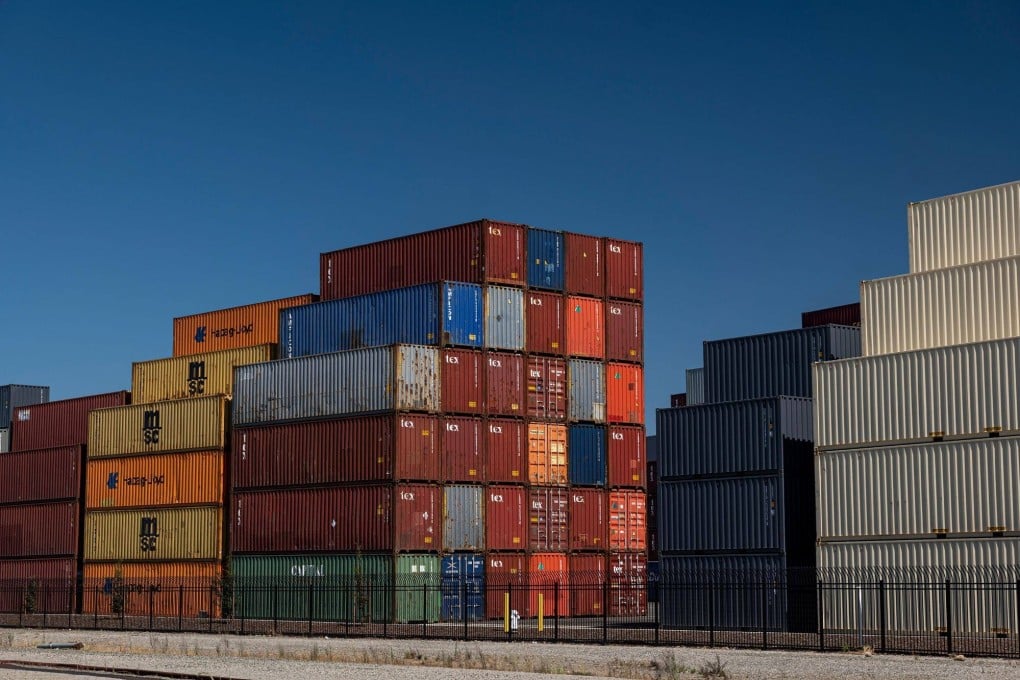 Shipping containers in Oakland, California. US imports from China have declined in areas like telecommunications equipment and semiconductors due in part to the bilateral ‘tech war’. Photo: Bloomberg