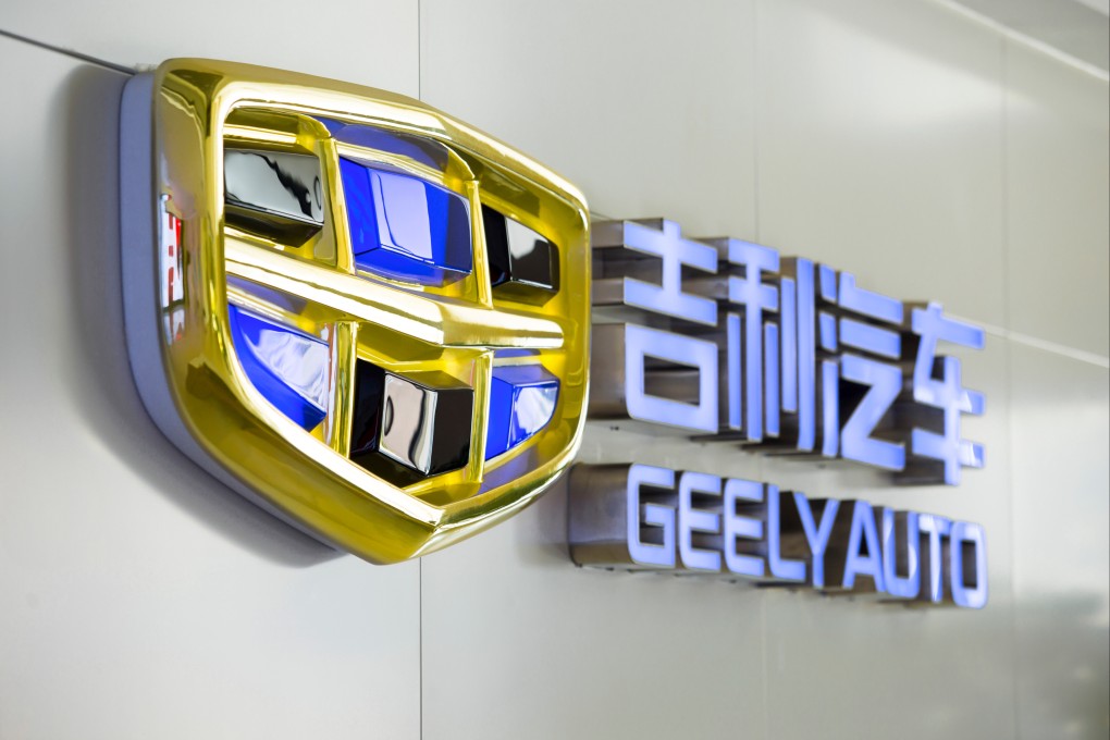The logo of Geely Autos is seen at a showroom in Shanghai. Photo: Shutterstock