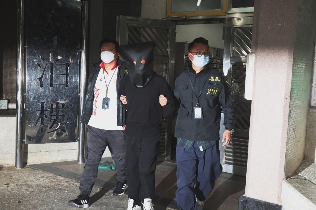 After being arrested, the suspect was taken to his home in Tsing Yi for a search of the premises and detained overnight. Photo: Edmond So