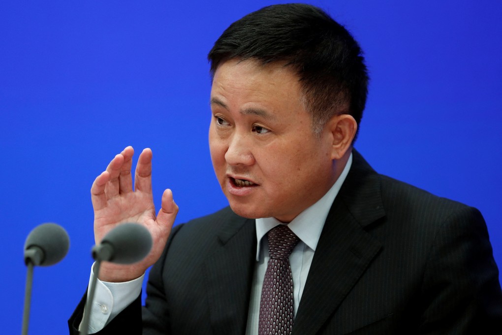 People’s Bank of China vice-governor Pan Gongsheng speaks at a news conference in Beijing, China on Friday. Photo: Reuters