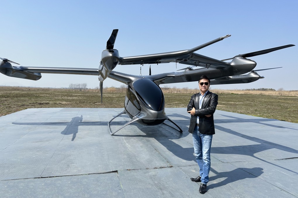 AutoFlight founder, chairman and chief executive Tian Yu says his company has received hundreds of orders at home and abroad for its Prosperity I electric vertical take-off and landing aircraft. Photo: Handout