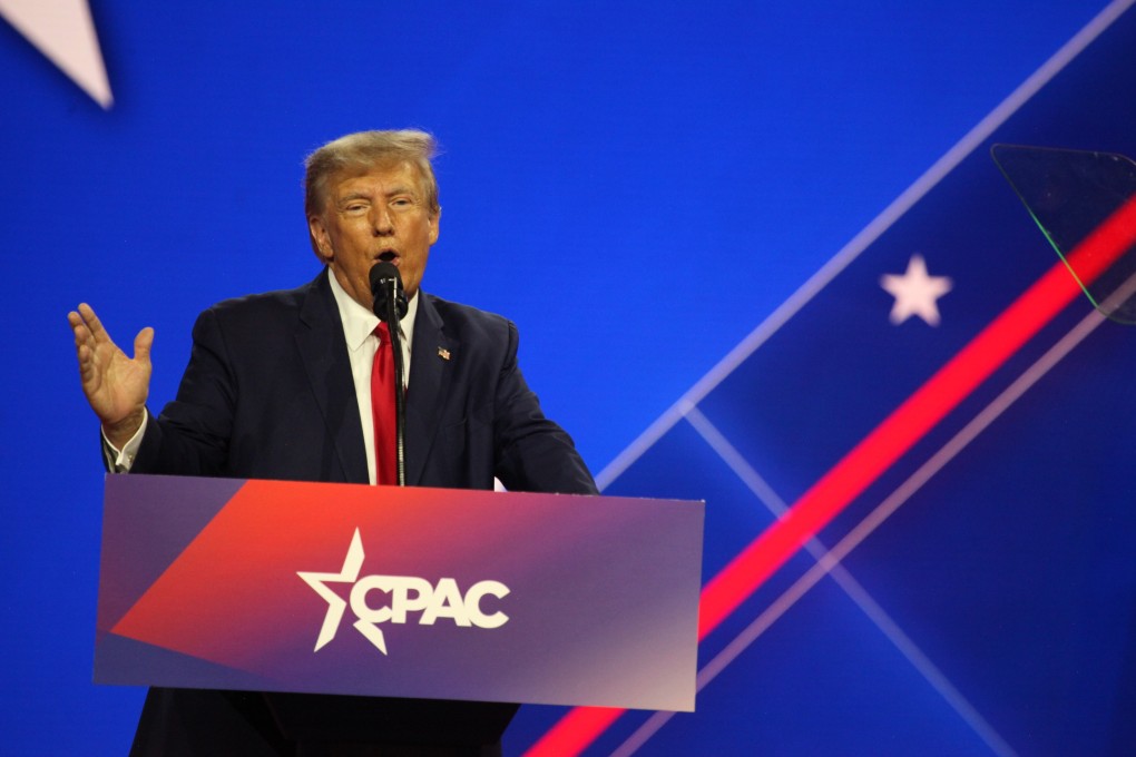 Former US President Donald Trump speaks at the Conservative Political Action Conference (CPAC) on Saturday. Photo: via dpa